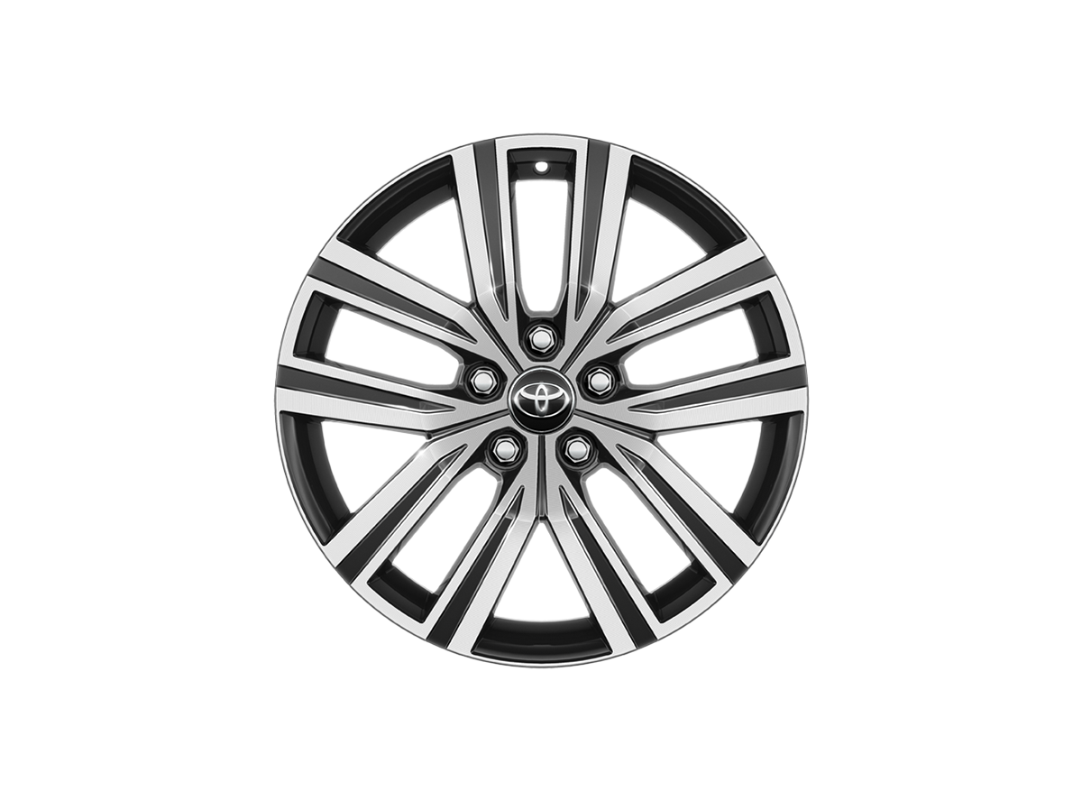 Stříbrné hliníkové kolo automobilu